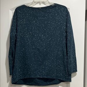Women's Navy Speckled Activewear Top